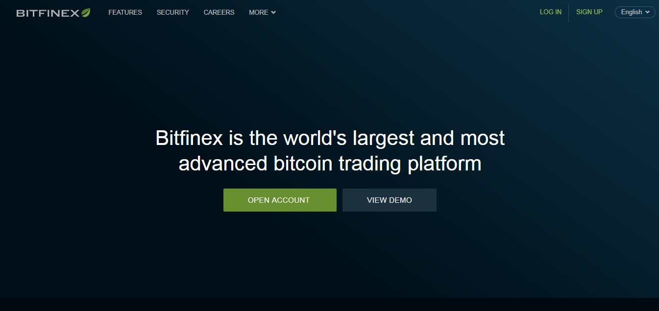 Bitfinex Homepage